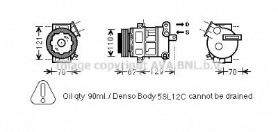 AVA QUALITY COOLING olak558 -  Компрессор, кондиционер
